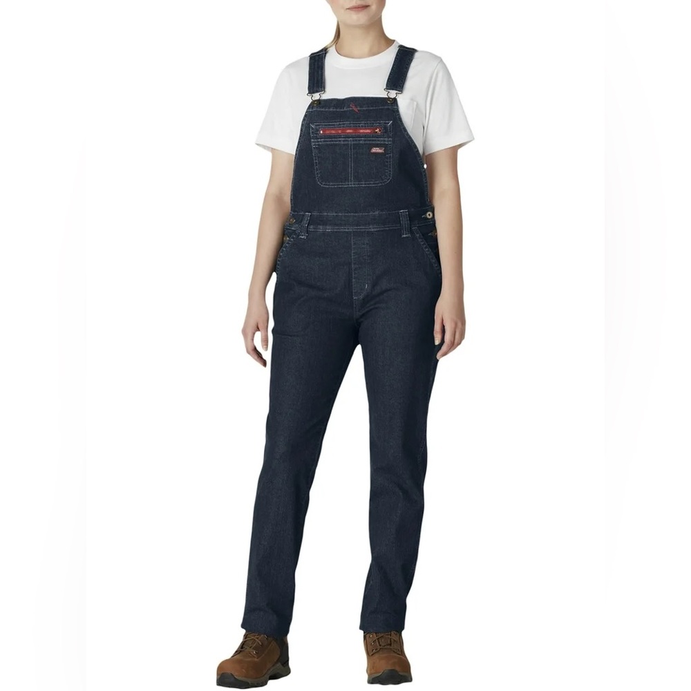 Genuine Dickies Womens FLEX Denim Utility Bib Overall